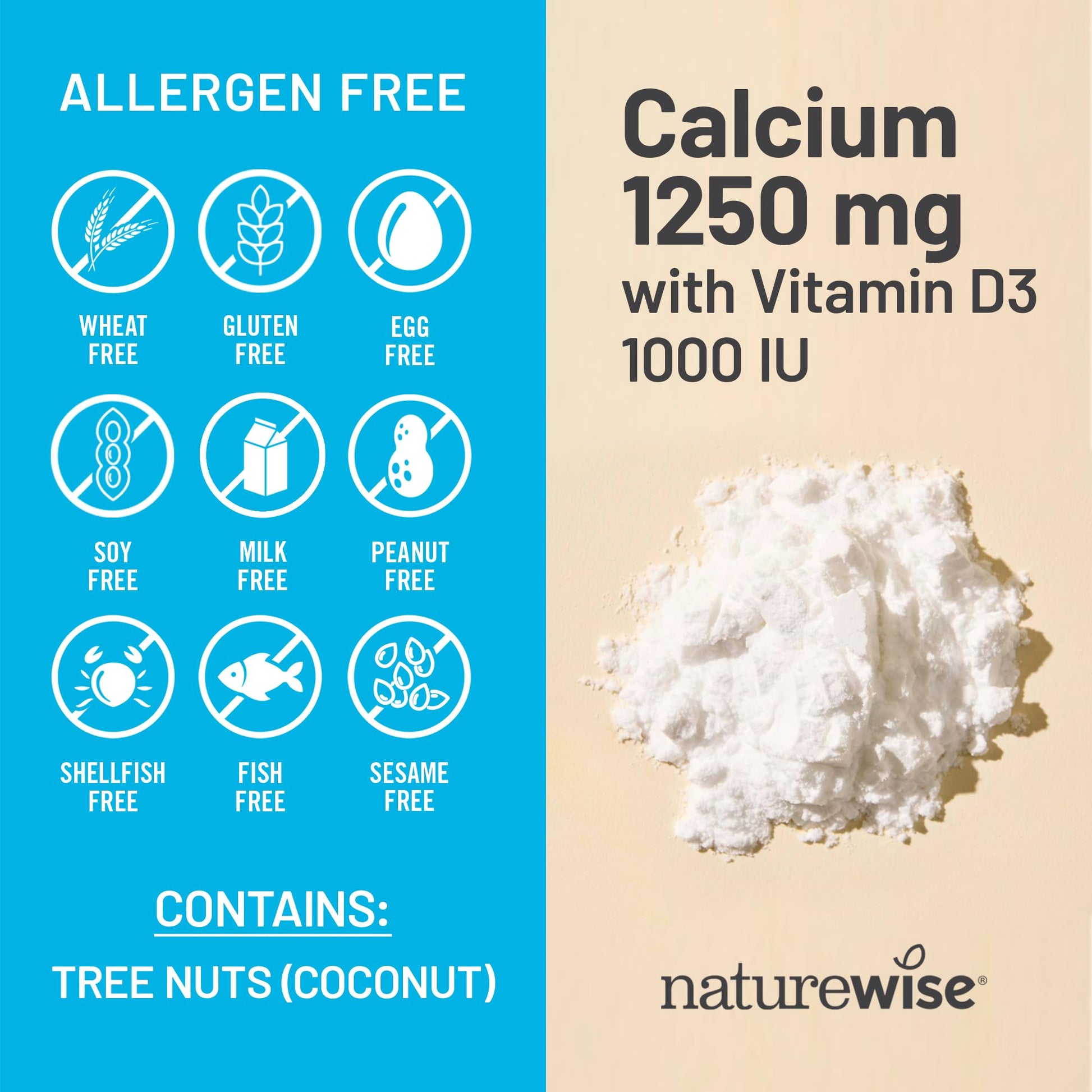 NatureWise non GMO gluten free bone density support supplement bottle highlighting halal gelatin certification