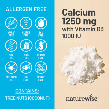 NatureWise non GMO gluten free bone density support supplement bottle highlighting halal gelatin certification