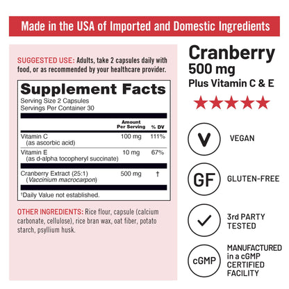 NatureWise Cranberry Fruit Extract antioxidant immune support