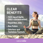 Odorless garlic supplement by NatureWise for immune support capsules.