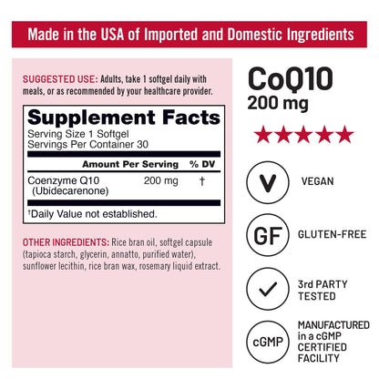NatureWise gluten free non GMO coenzyme Q10 antioxidant pills
