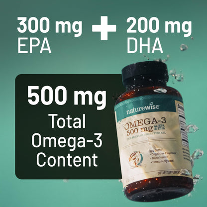 NatureWise 60 lemon flavored softgels for cognitive and bone support
