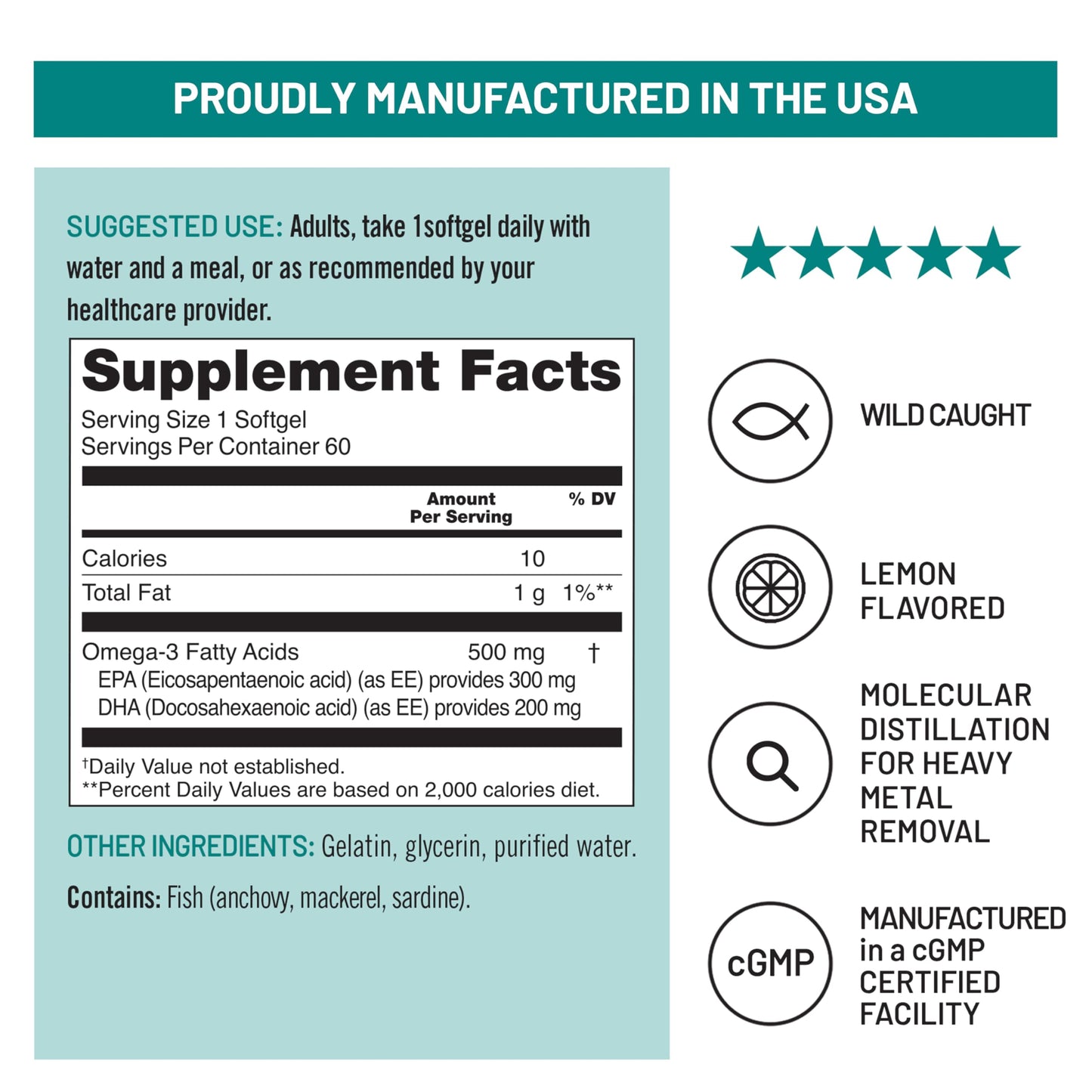 NatureWise premium sustainably sourced fish oil product presentation