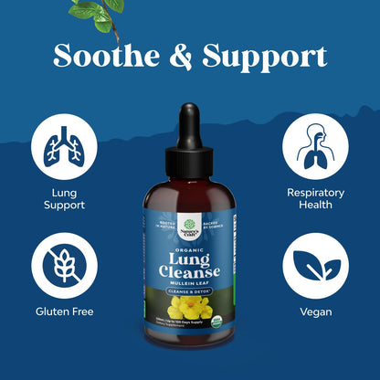 Side profile of 120 milliliter lung health herbal tincture