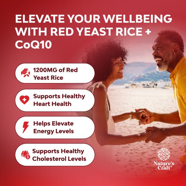 Vegetarian heart health capsules by Natures Craft with ubiquinone for cellular energy production