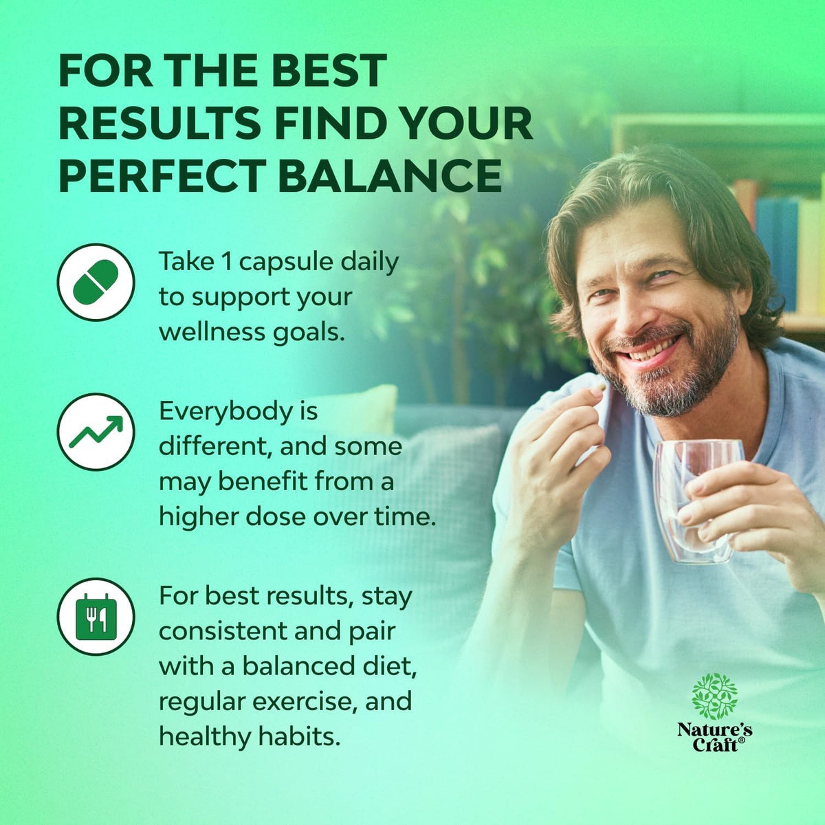 Premium hair health dietary supplement capsules by Natures Craft India