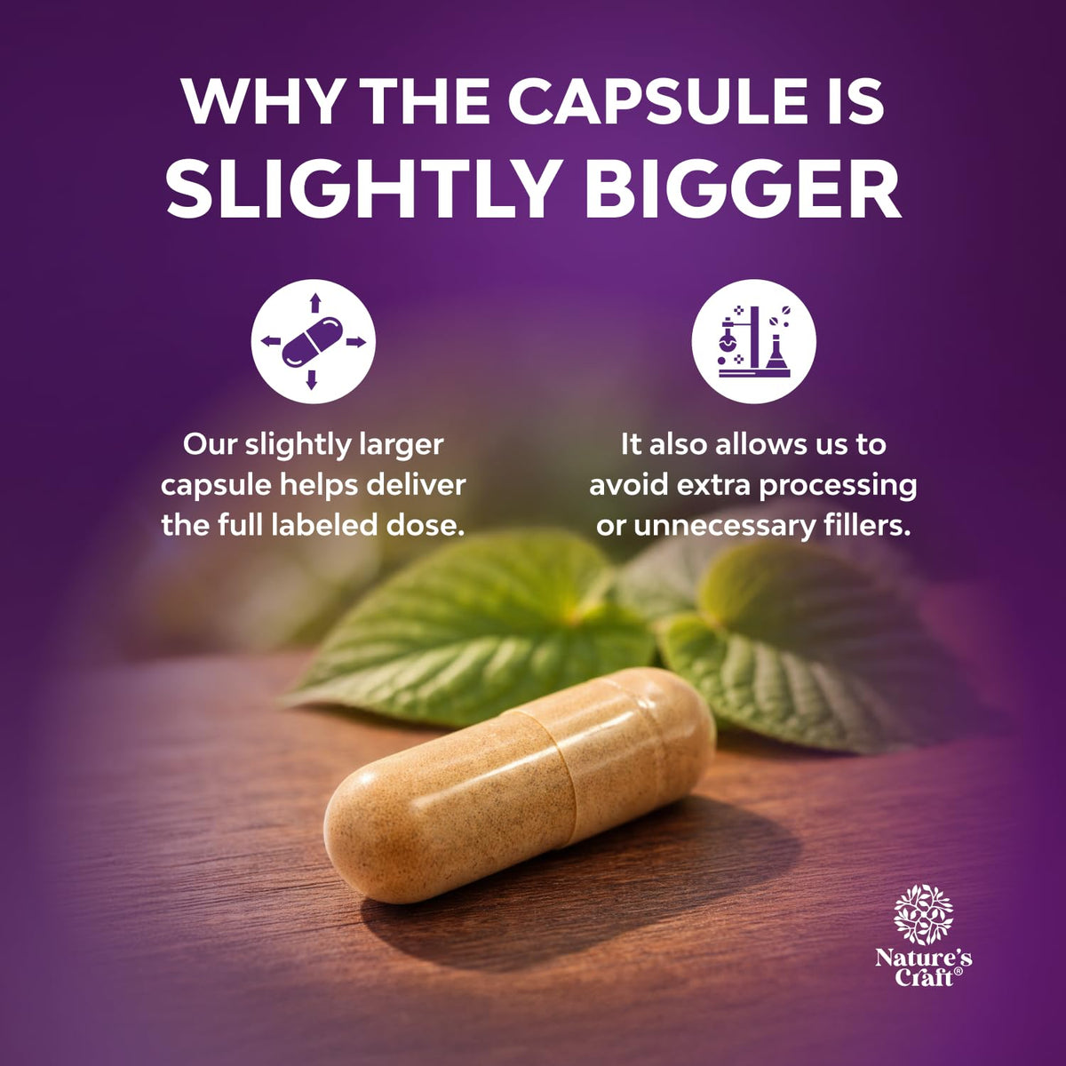 Natures Craft traditional adaptogen kava capsules for non drowsy calming support and anxiety relief in India
