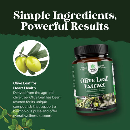 Nature's Craft Olive Leaf Extract antioxidant supplement bottle display