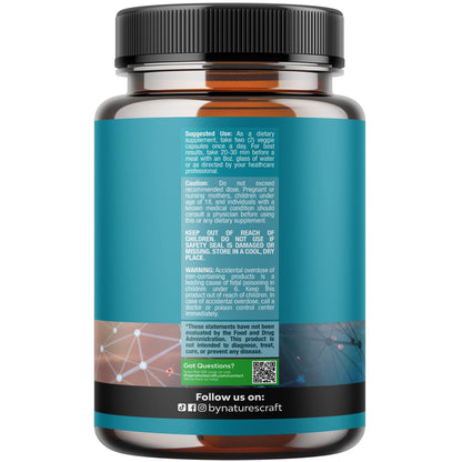 Natures Craft cognitive complex for mind vitality supplement facts label