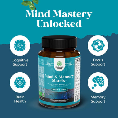 Natures Craft daily focus supplement bottle with secure outer packaging
