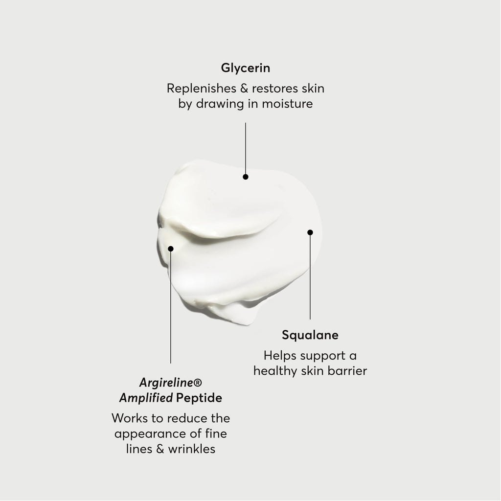 Naturium multi peptide eye cream ingredient highlights graphic