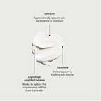 Naturium multi peptide eye cream ingredient highlights graphic