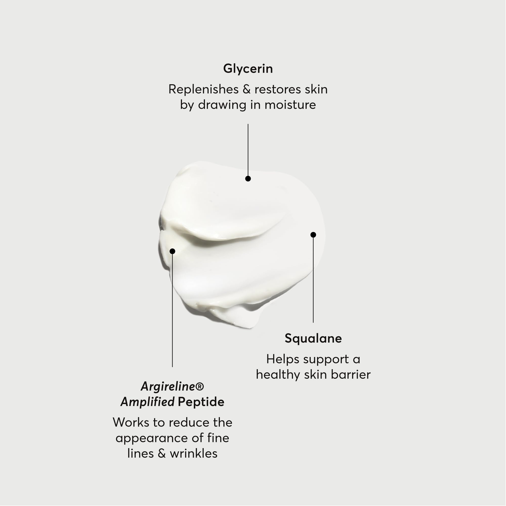 Texture shot of the lightweight and silky Naturium peptide under-eye treatment.
