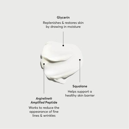 Texture shot of the lightweight and silky Naturium peptide under-eye treatment.