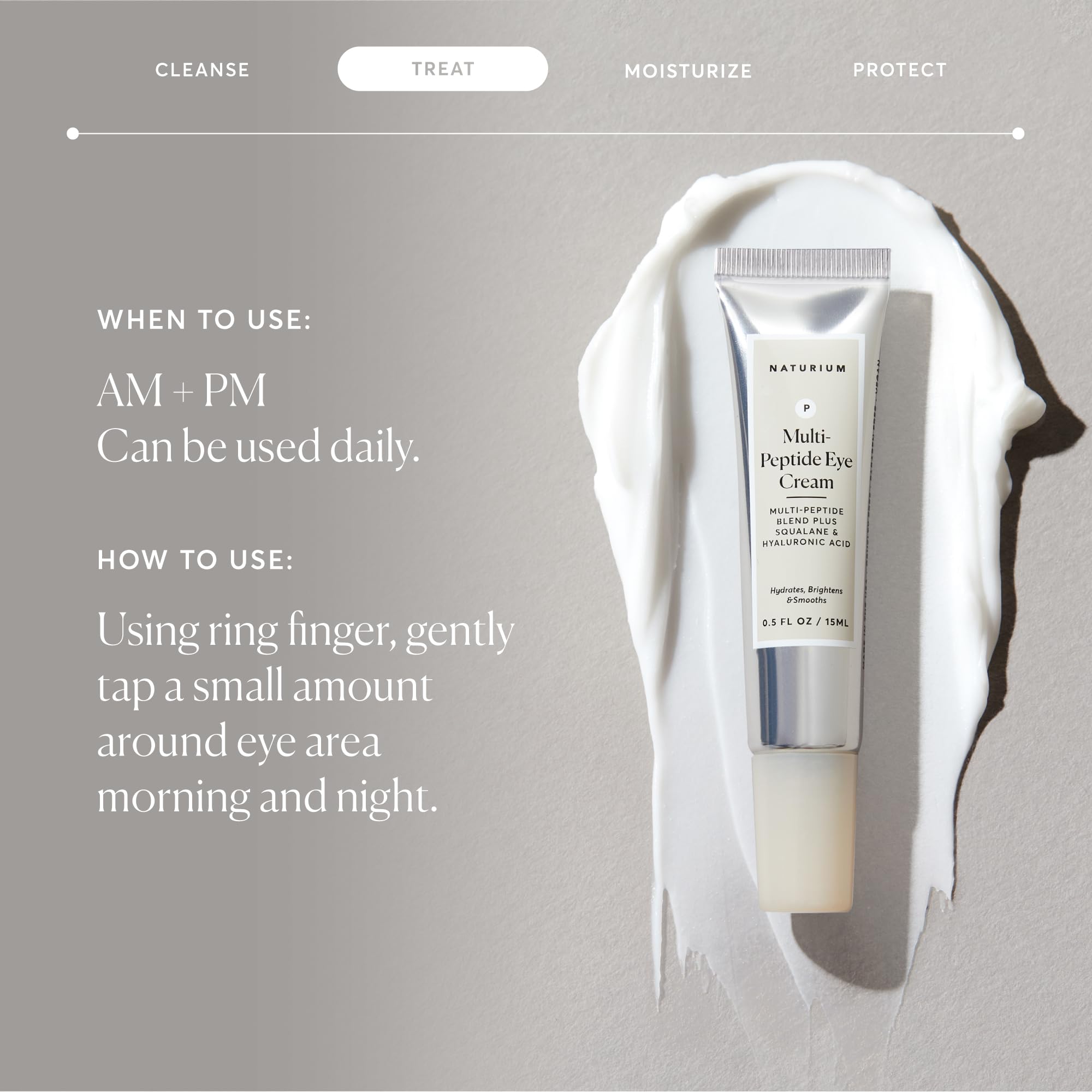 Close-up of the applicator nozzle on the Naturium squalane eye cream.
