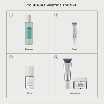 Naturium multi-peptide skincare treatment tube placed alongside its outer product box.