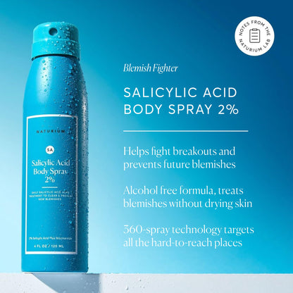 Textured close up shot of the clear alcohol free liquid formula of the Naturium salicylic acid treatment