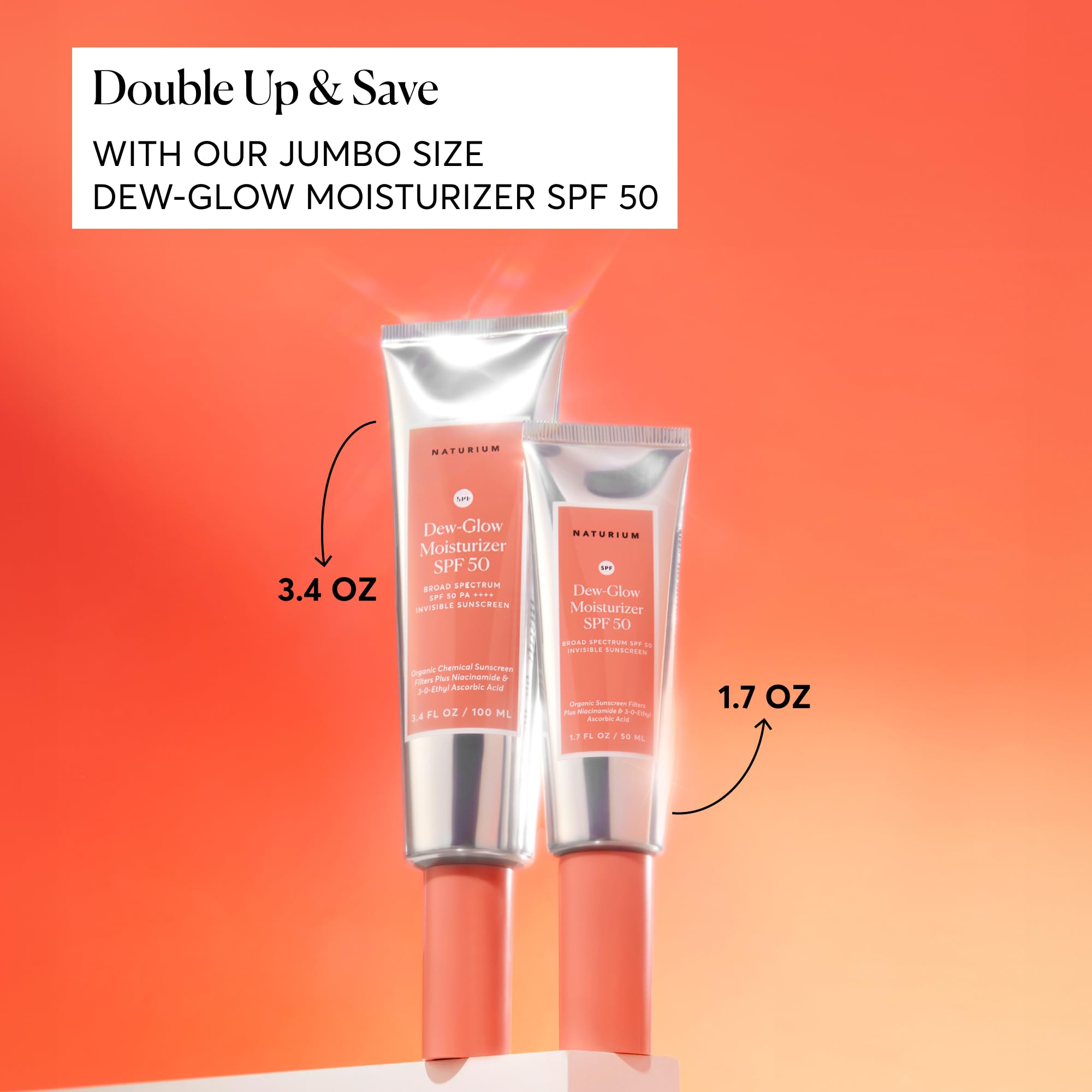 Naturium Dew-Glow Moisturizer SPF 50 PA++++ clinical skincare label