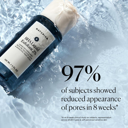 Naturium premium leave on face care liquid exfoliant bottle display