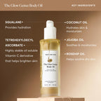 Naturium The Glow Getter Body Oil back label ingredients