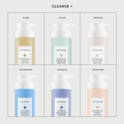 Product texture shot showing the oil consistency of Naturium body wash