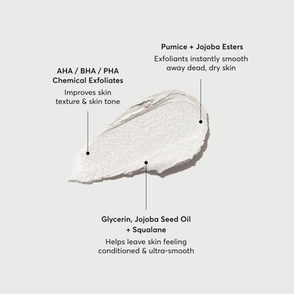 Naturium body scrub showing the squeeze tube design and clear brand labelling