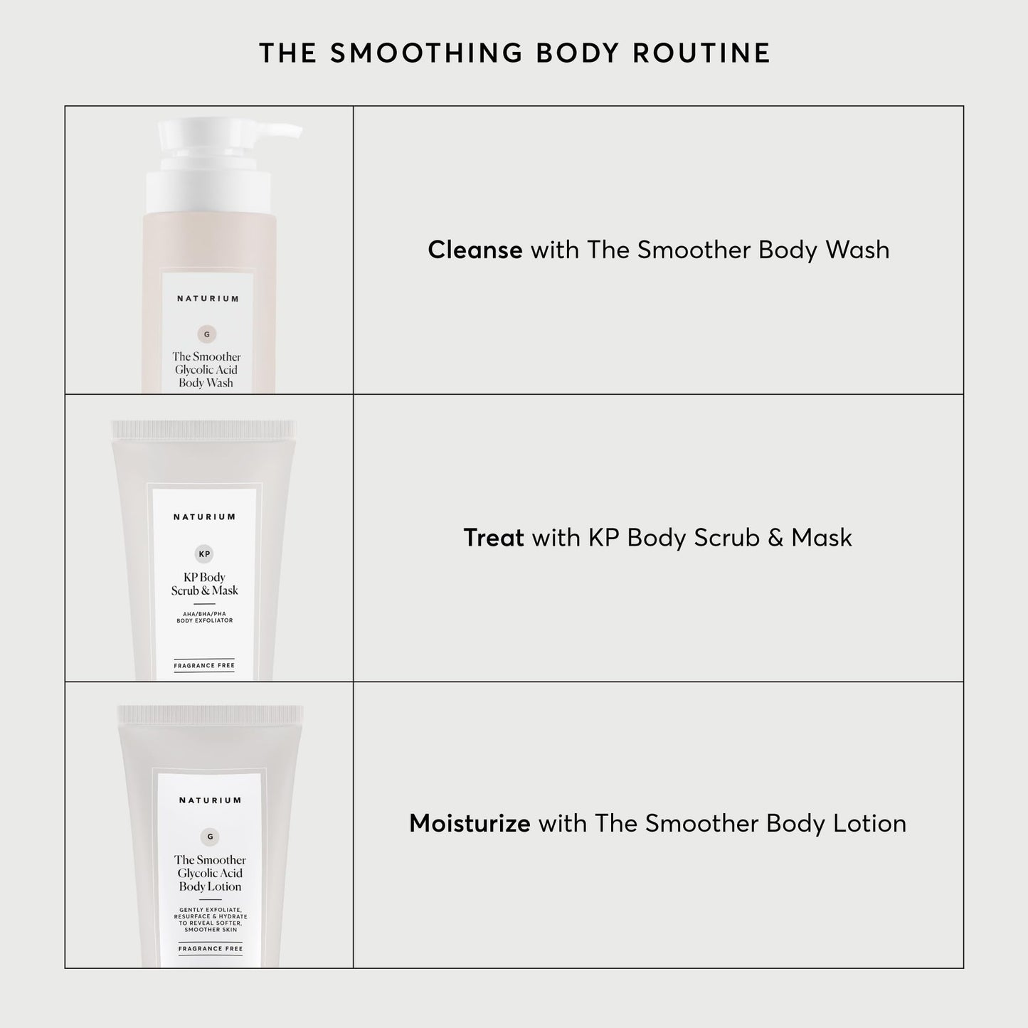 Naturium chemical and physical body scrub being squeezed from the eight ounce tube