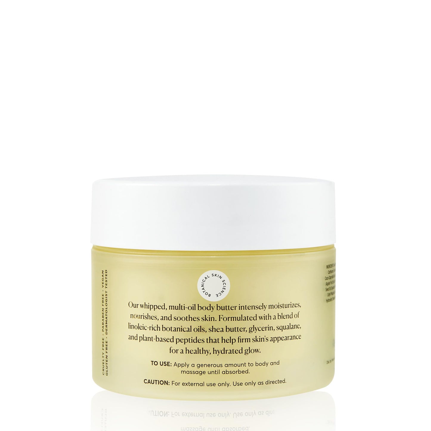 Close up of Naturium Whipped Multi-Oil Body Butter label