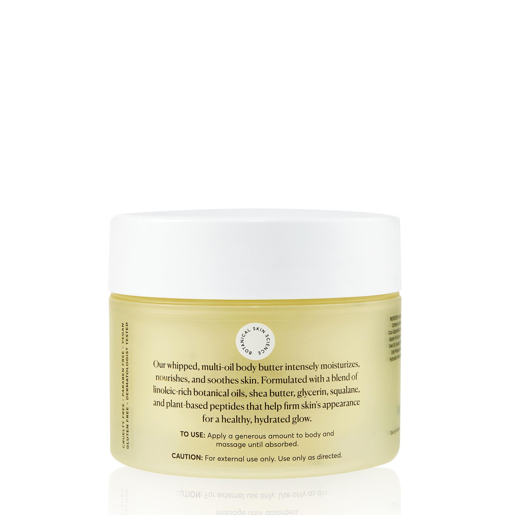 Close up of Naturium Whipped Multi-Oil Body Butter label