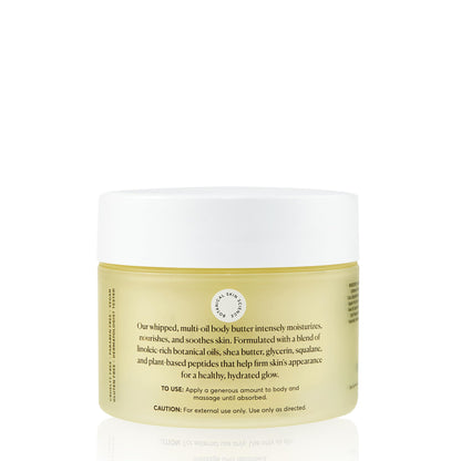 Close up of Naturium Whipped Multi-Oil Body Butter label