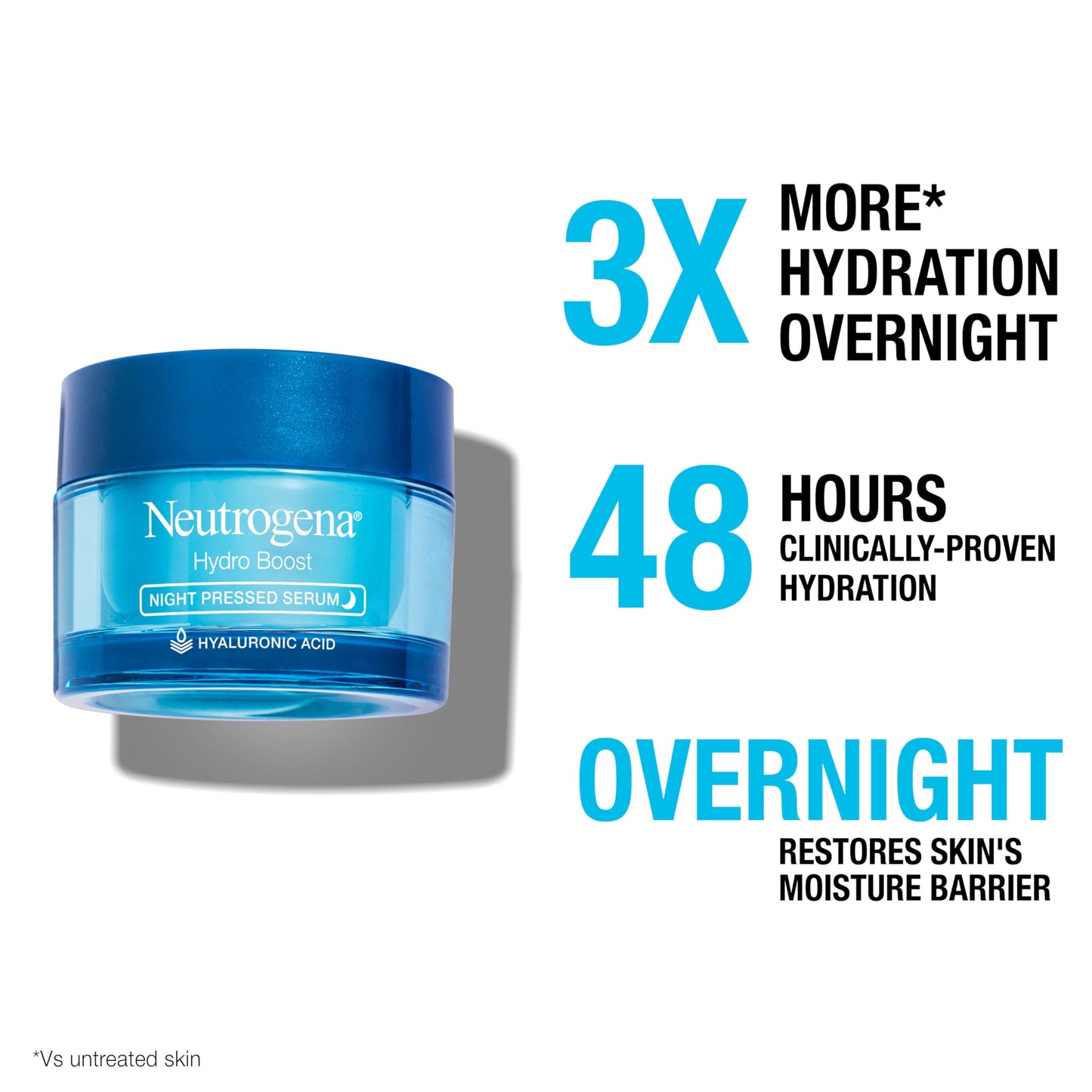 Application of Neutrogena night serum on hand
