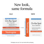 Side profile of Neutrogena acne spot treatment cream 0.75 ounce tube