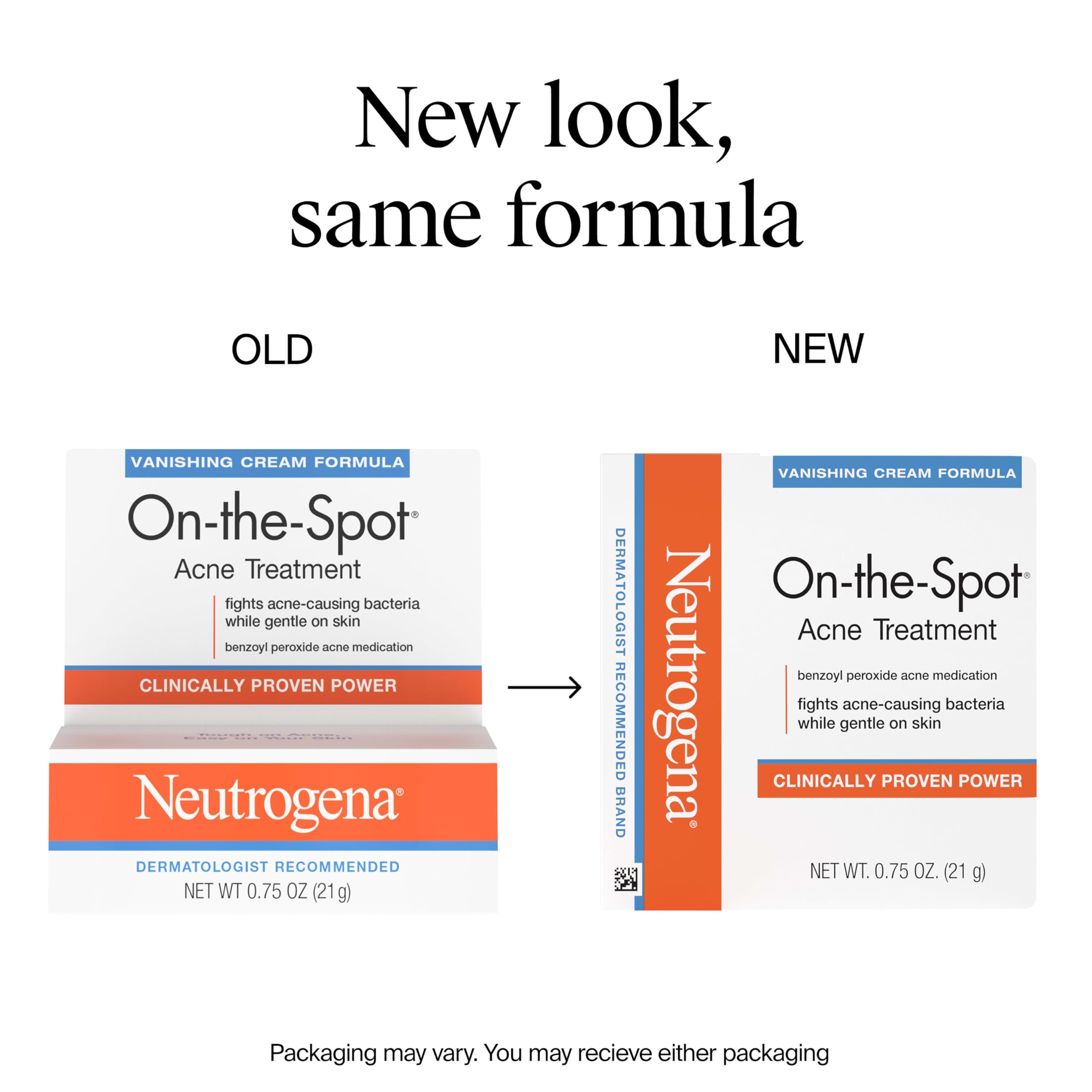Close-up of the 0.75 ounce tube of Neutrogena gentle face blemish medicine.