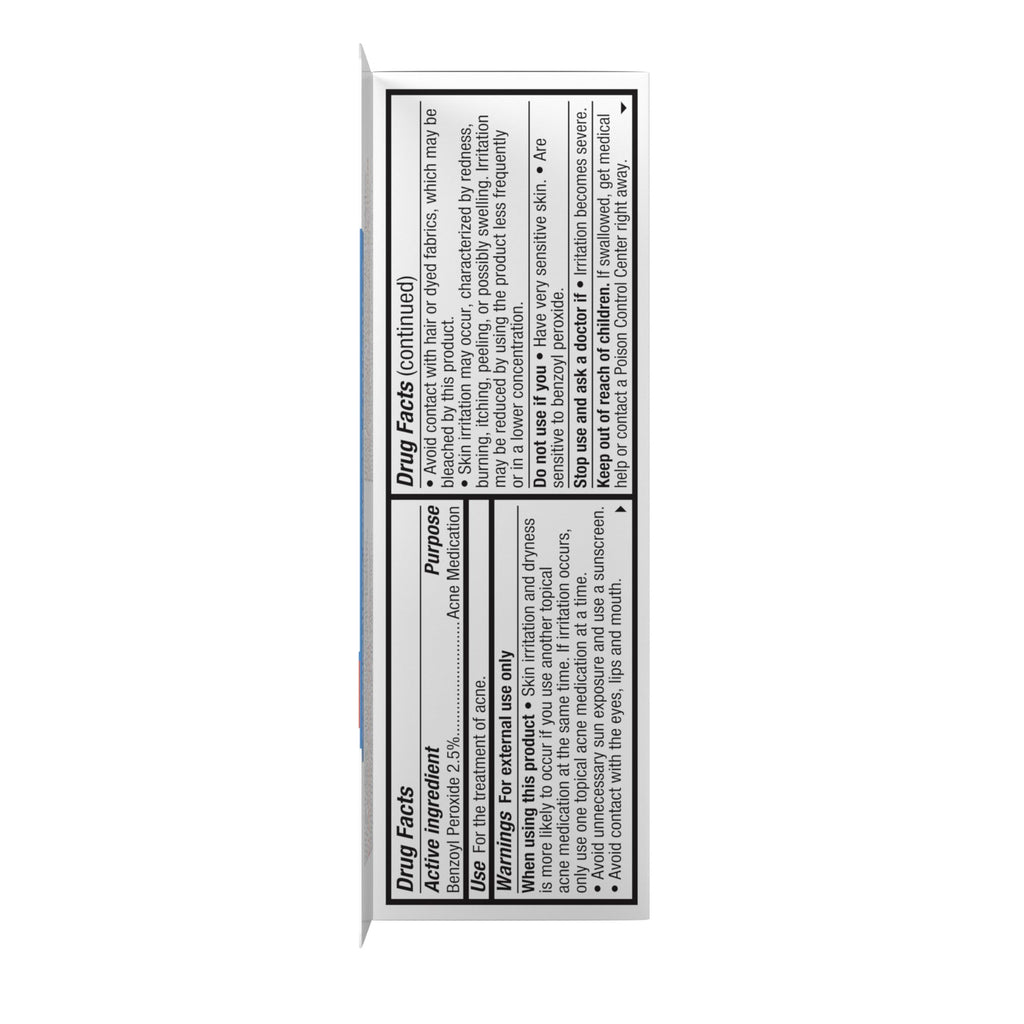 Authentic USA sourced Neutrogena acne treatment packaging layout