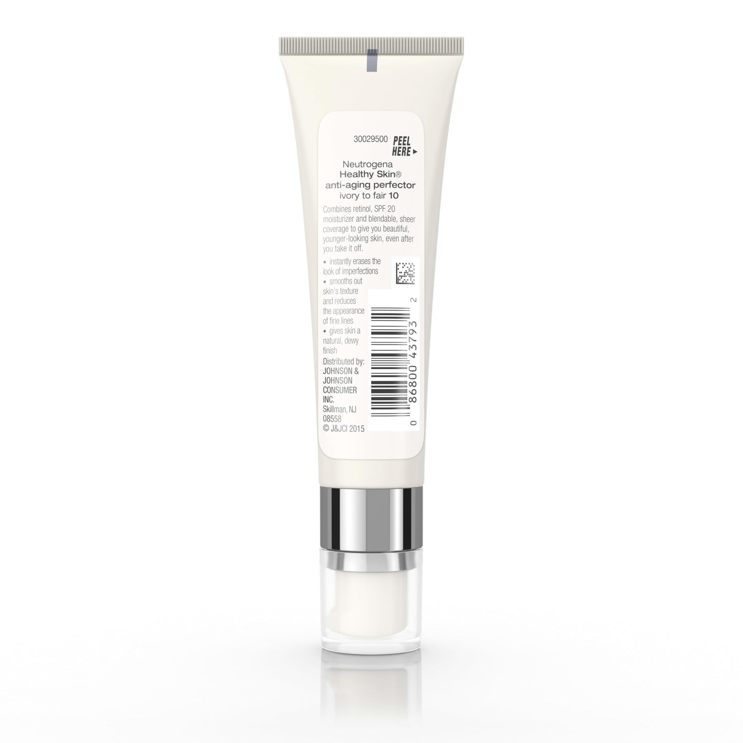 Texture shot of the sheer 10 Ivory to Fair tinted moisturizer cream on a neutral background