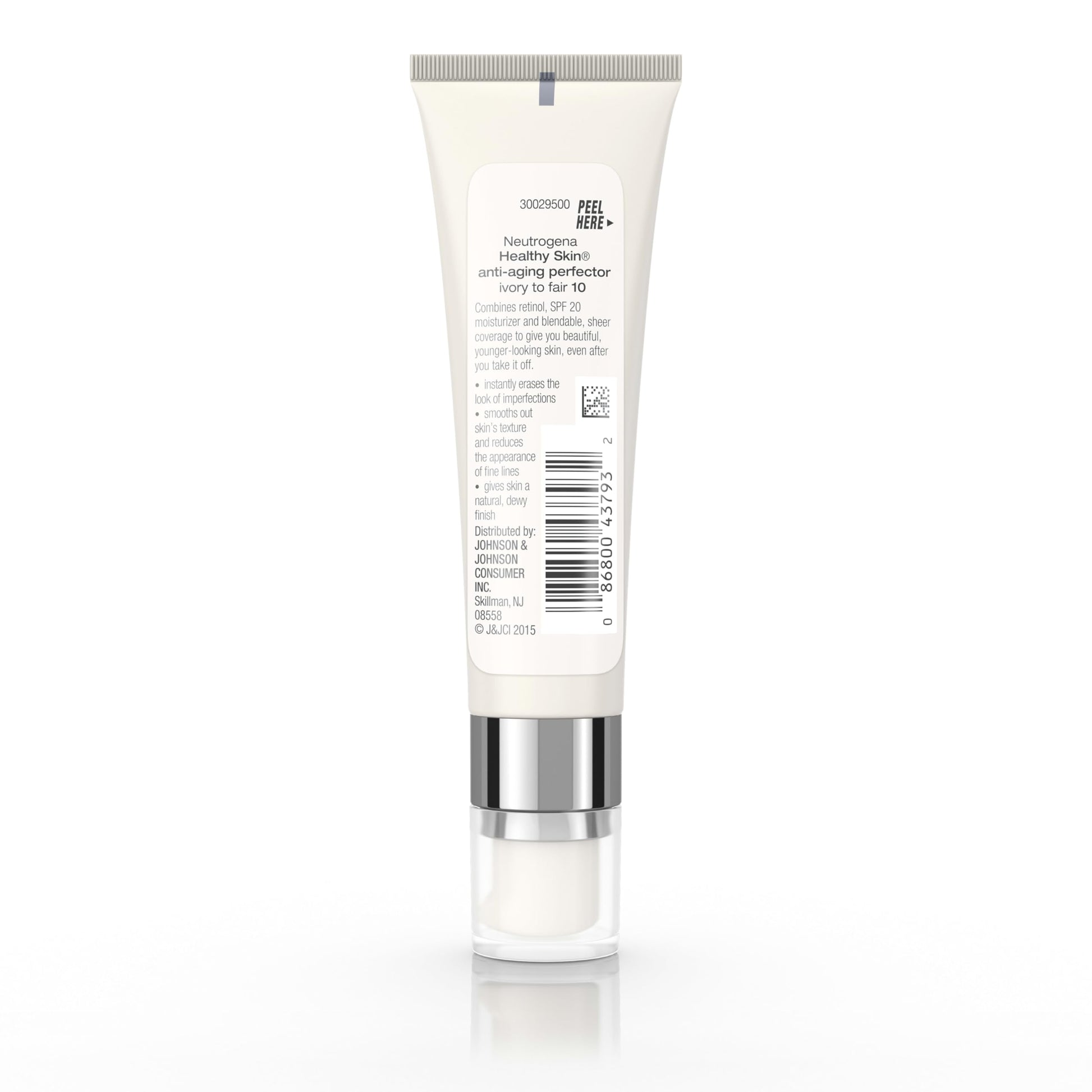 Texture shot of the sheer 10 Ivory to Fair tinted moisturizer cream on a neutral background