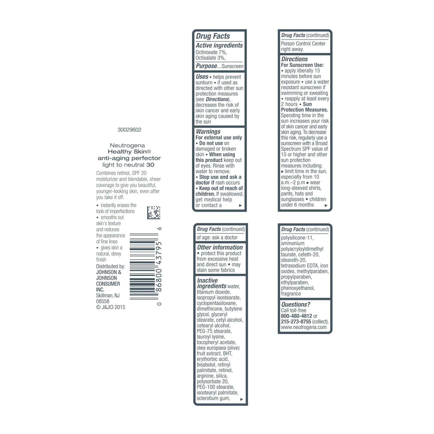 Neutrogena imported cosmetics brand formula featuring titanium dioxide sun protection