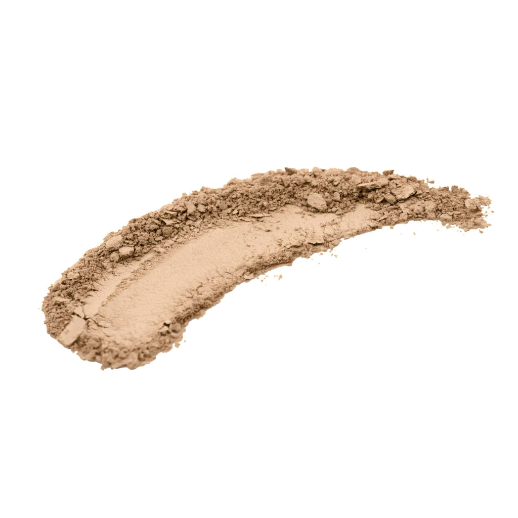 Neutrogena lightweight face powder applied on skin swatch view