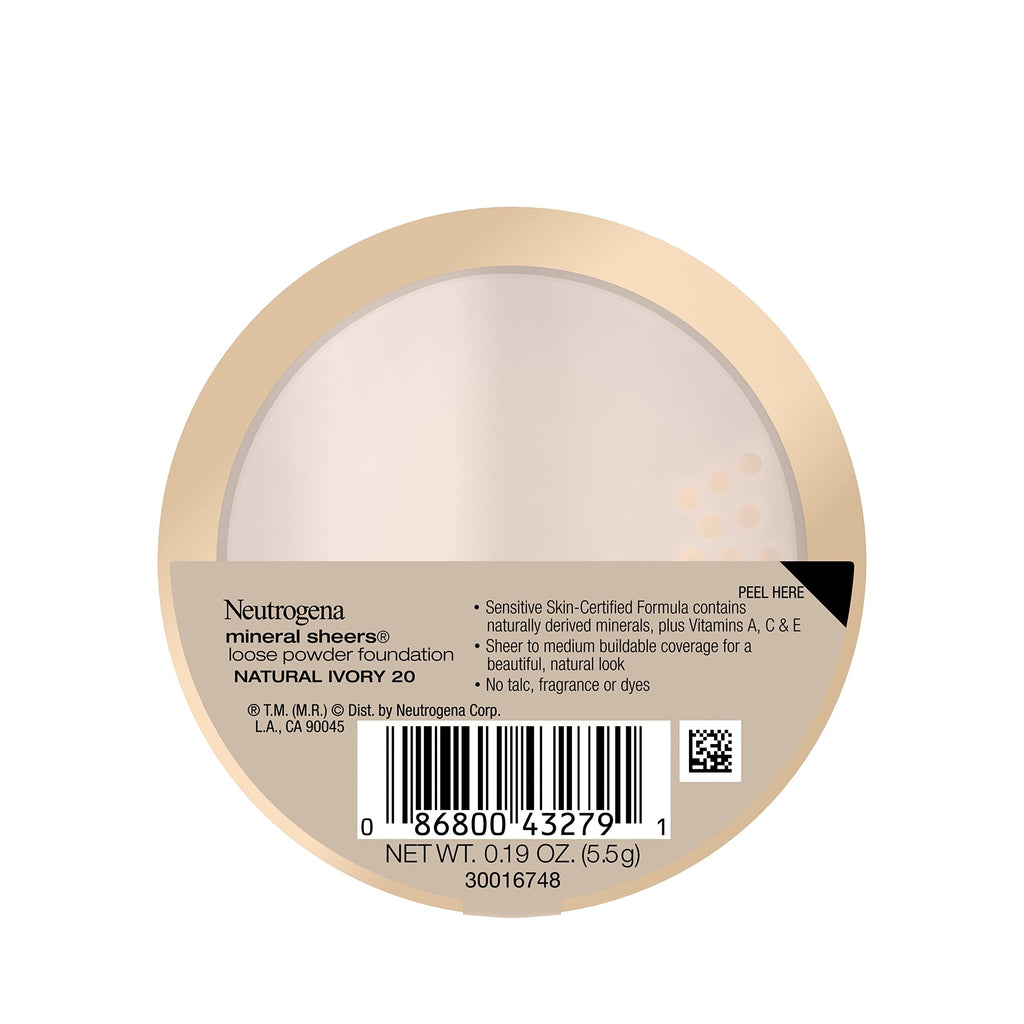 Neutrogena loose powder foundation lifestyle product arrangement