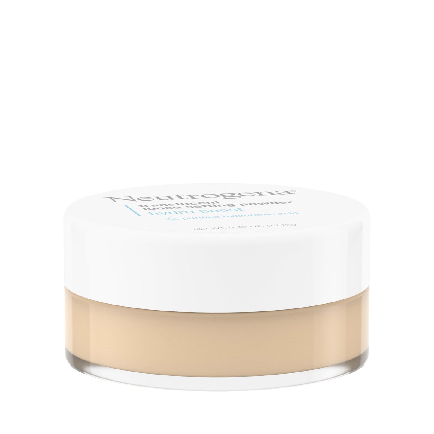Back of Neutrogena Hydro Boost setting powder packaging with details