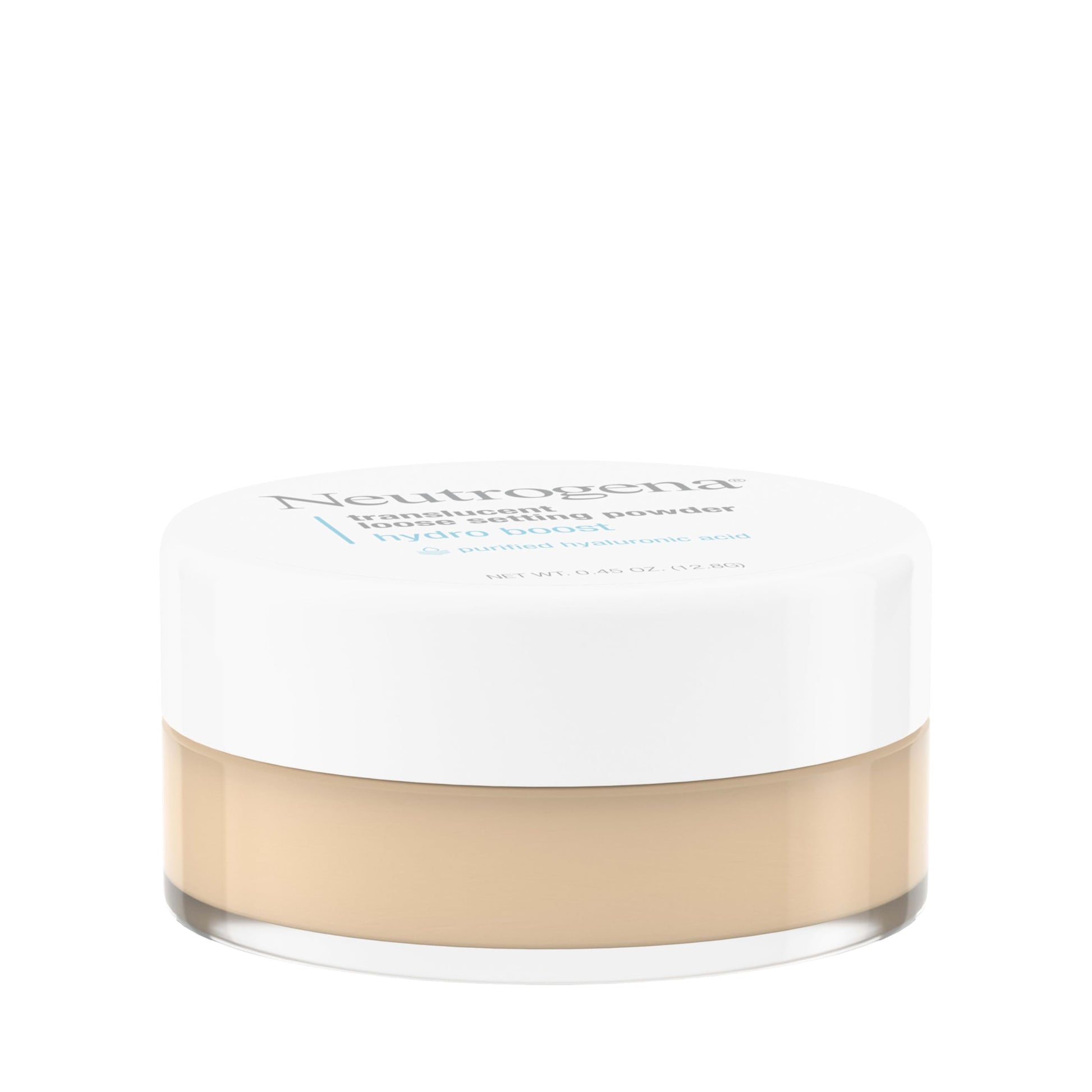 Back of Neutrogena Hydro Boost setting powder packaging with details
