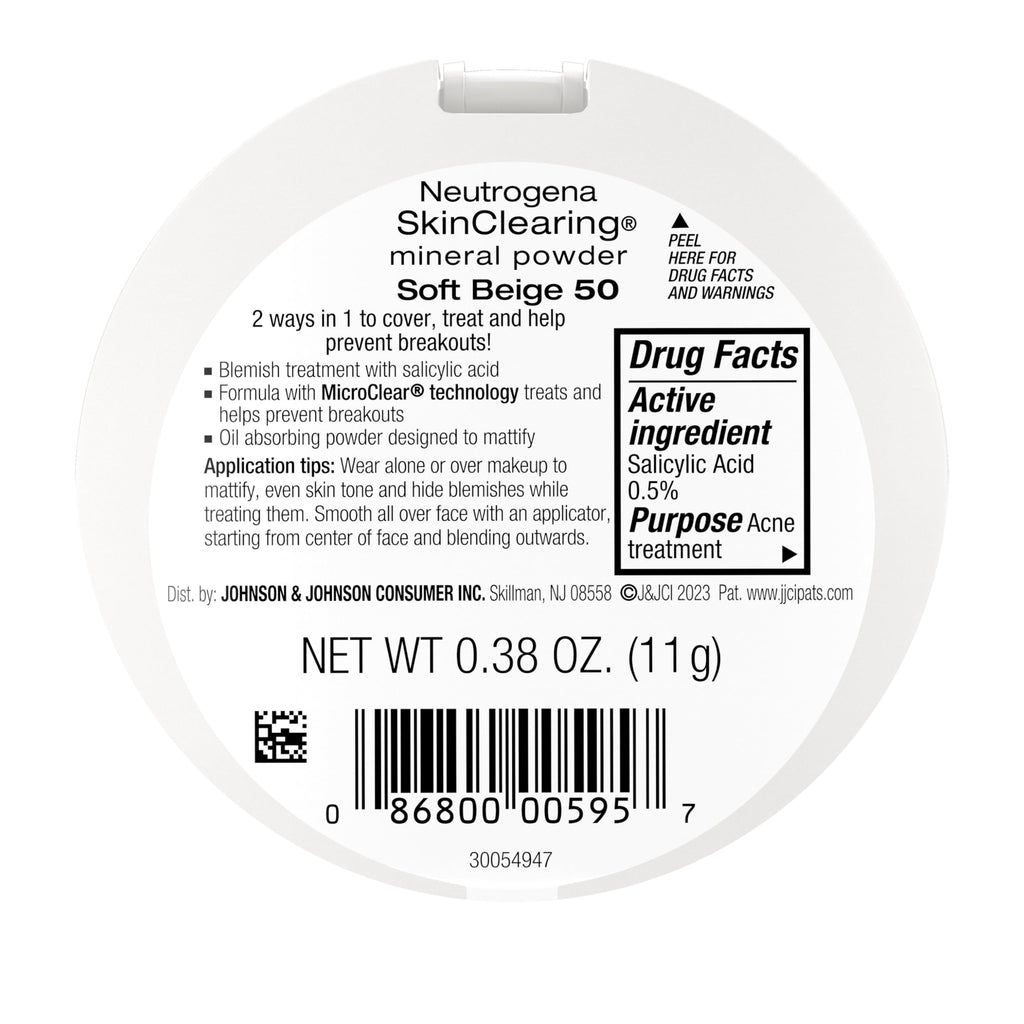 Neutrogena acne treatment powder packaging and exterior layout