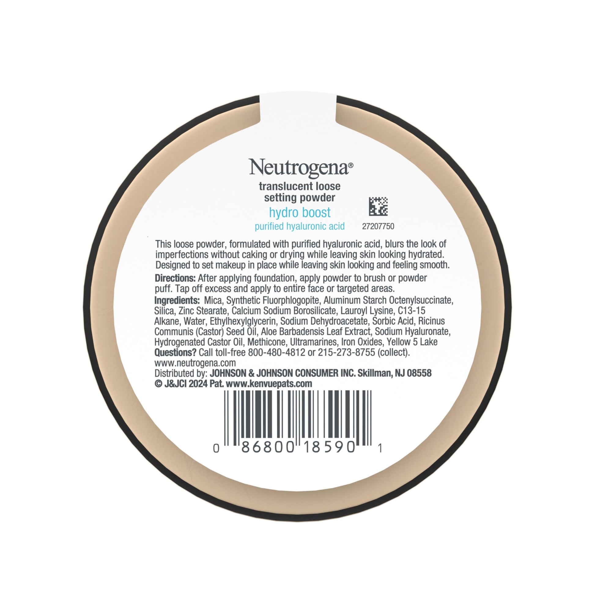 Close up of Neutrogena Hydro Boost translucent powder cap
