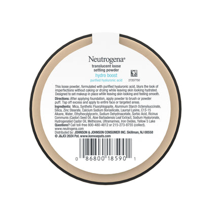 Close up of Neutrogena Hydro Boost translucent powder cap
