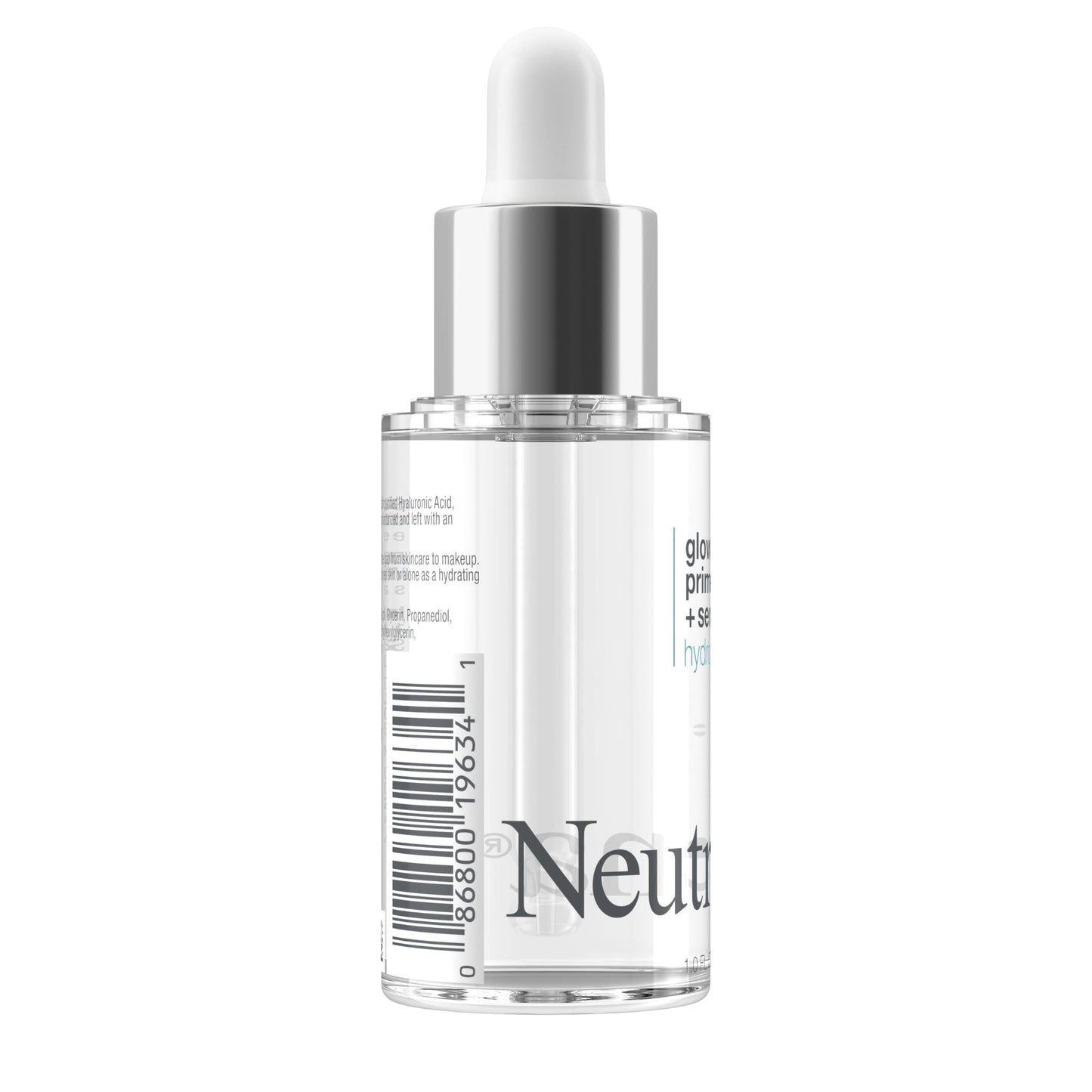 Swatch of Neutrogena Hydro Boost Glow Booster hybrid primer on skin
