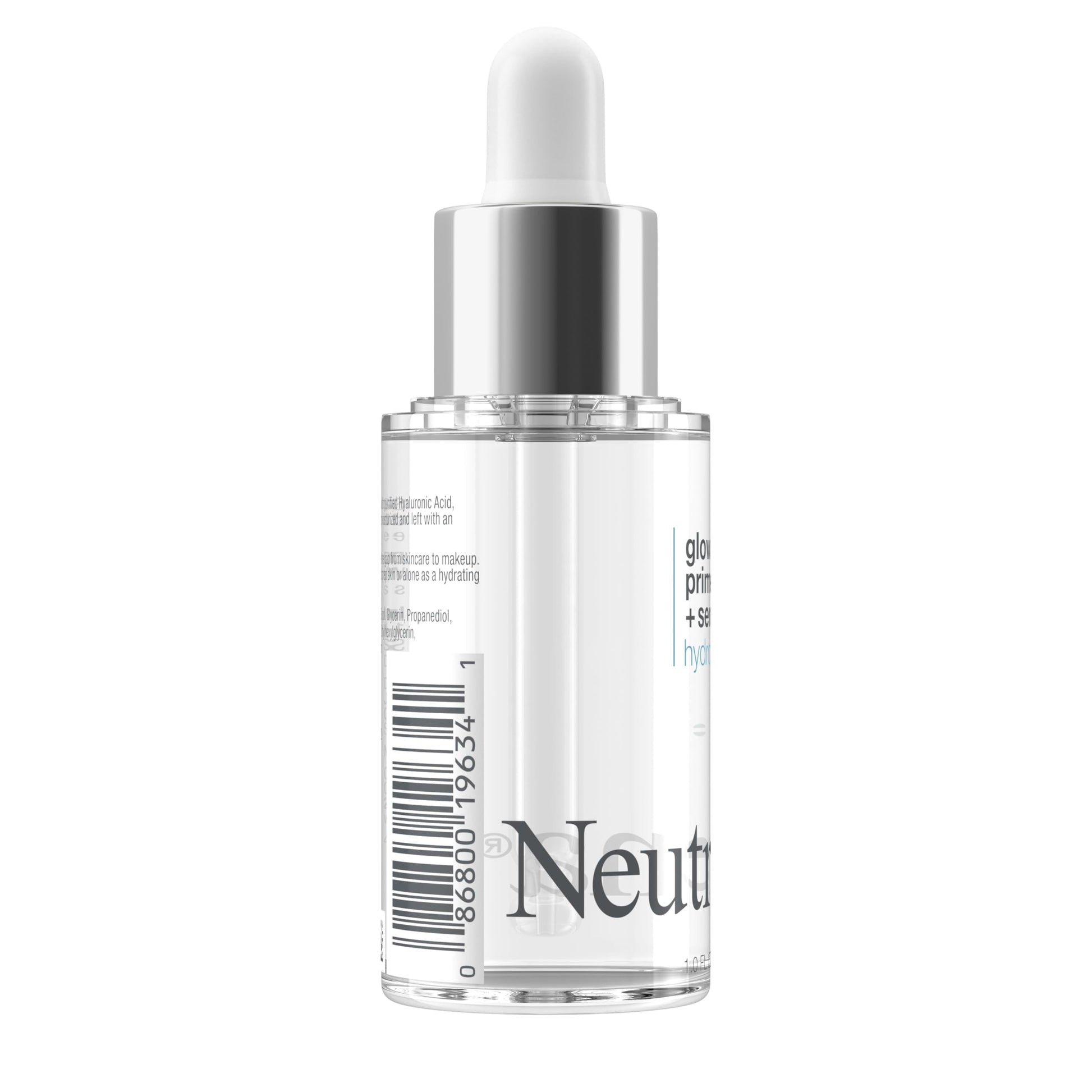 Swatch of Neutrogena Hydro Boost Glow Booster hybrid primer on skin