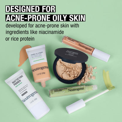 Application of Neutrogena mattifying primer on skin