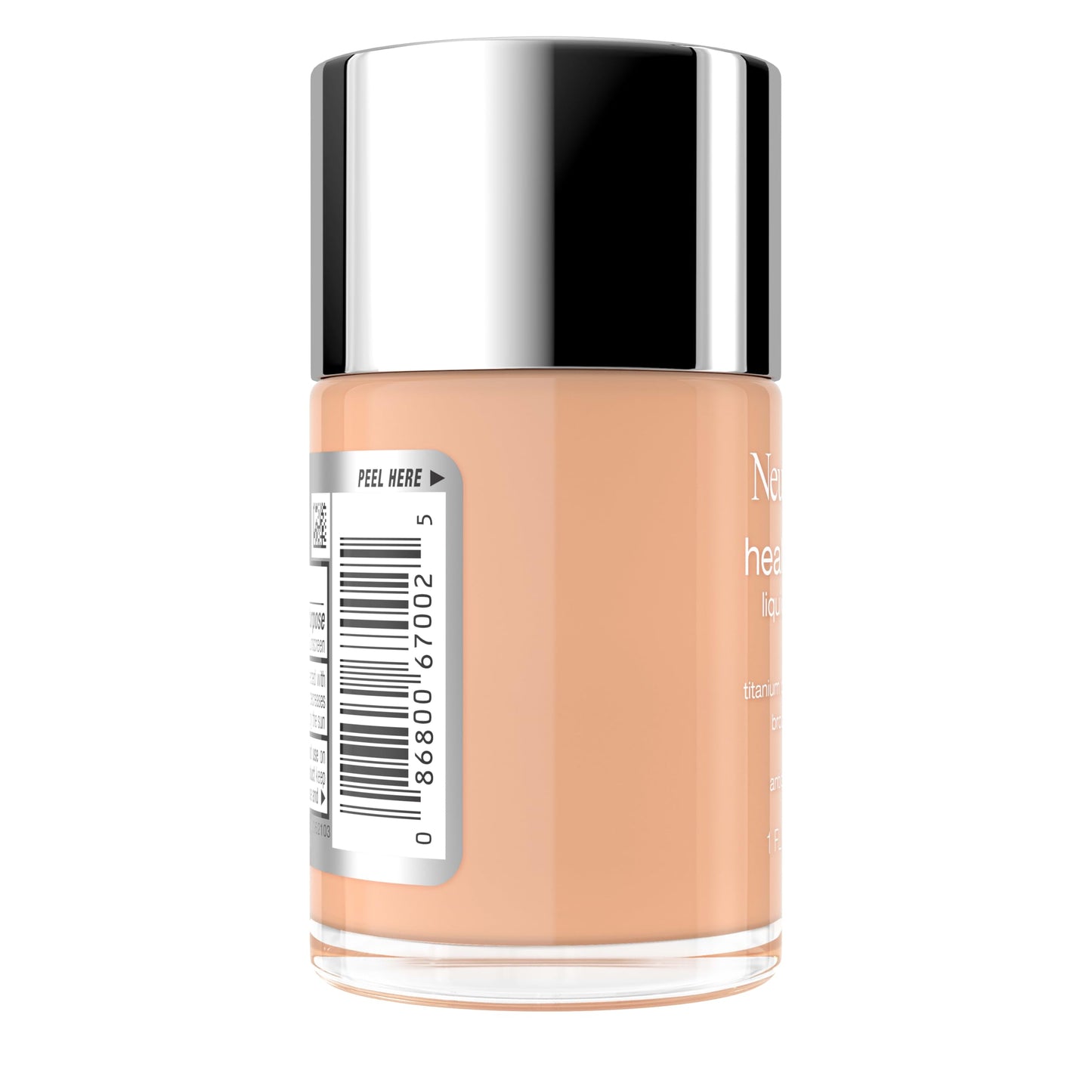 Back label view of the product detailing the titanium dioxide sunscreen ingredients and usage instructions.