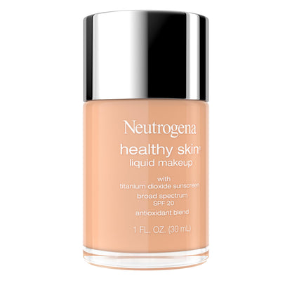Side profile of the clear foundation packaging showcasing the fluid fluid ounce capacity.