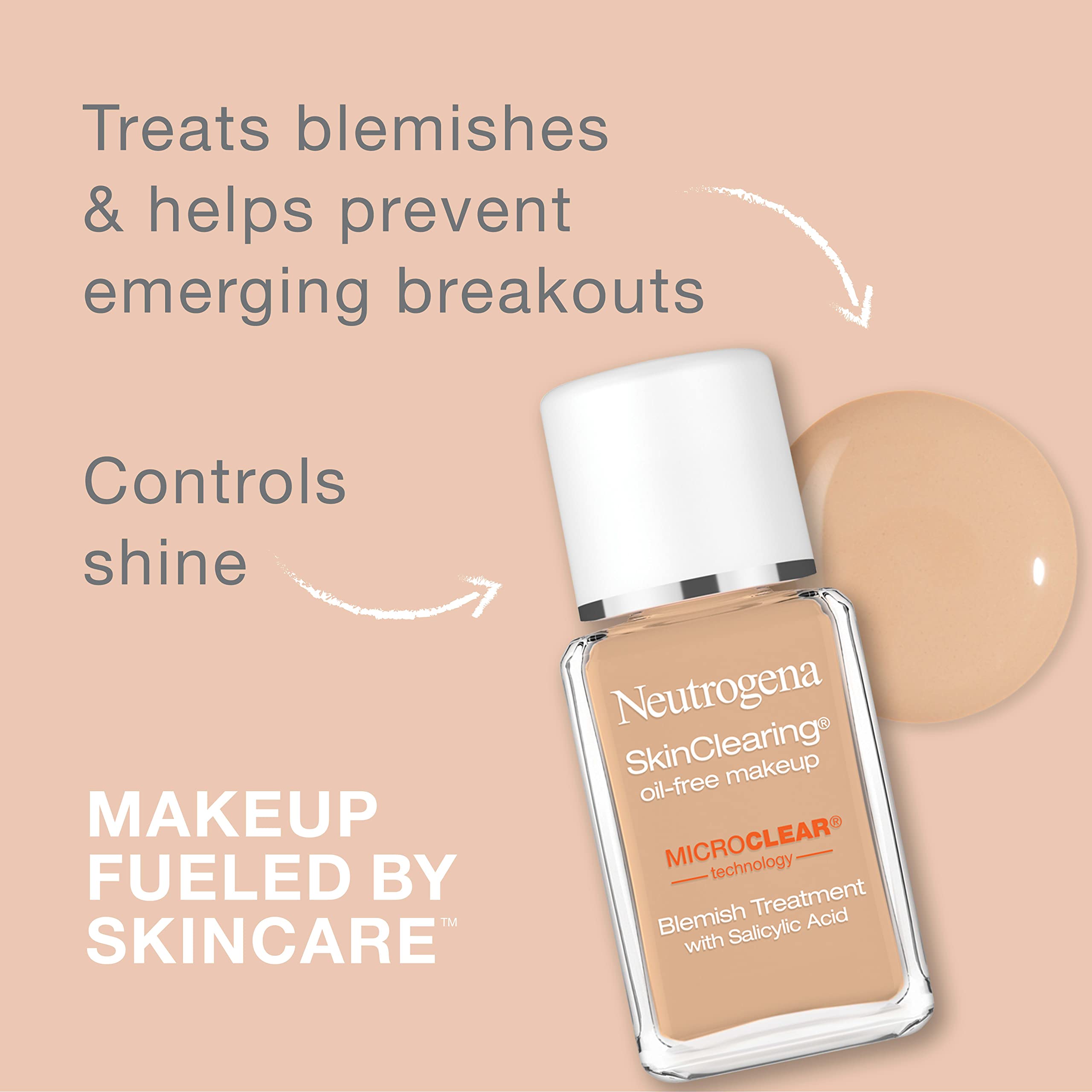 Neutrogena oil free acne foundation bottle in shade 30 Buff